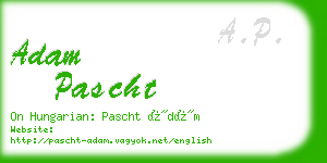 adam pascht business card